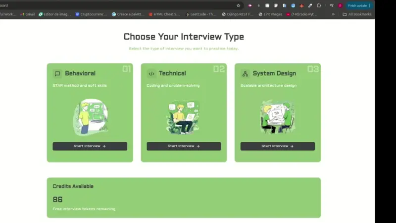 Choose interview type demonstration